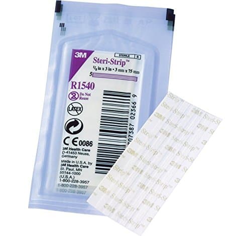 3M Steri-Strip Reinforced Skin Closures, 3mm x 75mm, Pack of 10