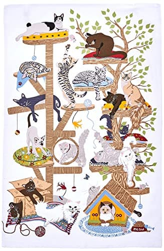 Ulster Weavers Tree (74 x 48cm) -100% Cotton-Washable Cloths/Dish White Tea Towel Kitchen Accessories & Decor-Cat Lovers Gifts, Multi, One Size