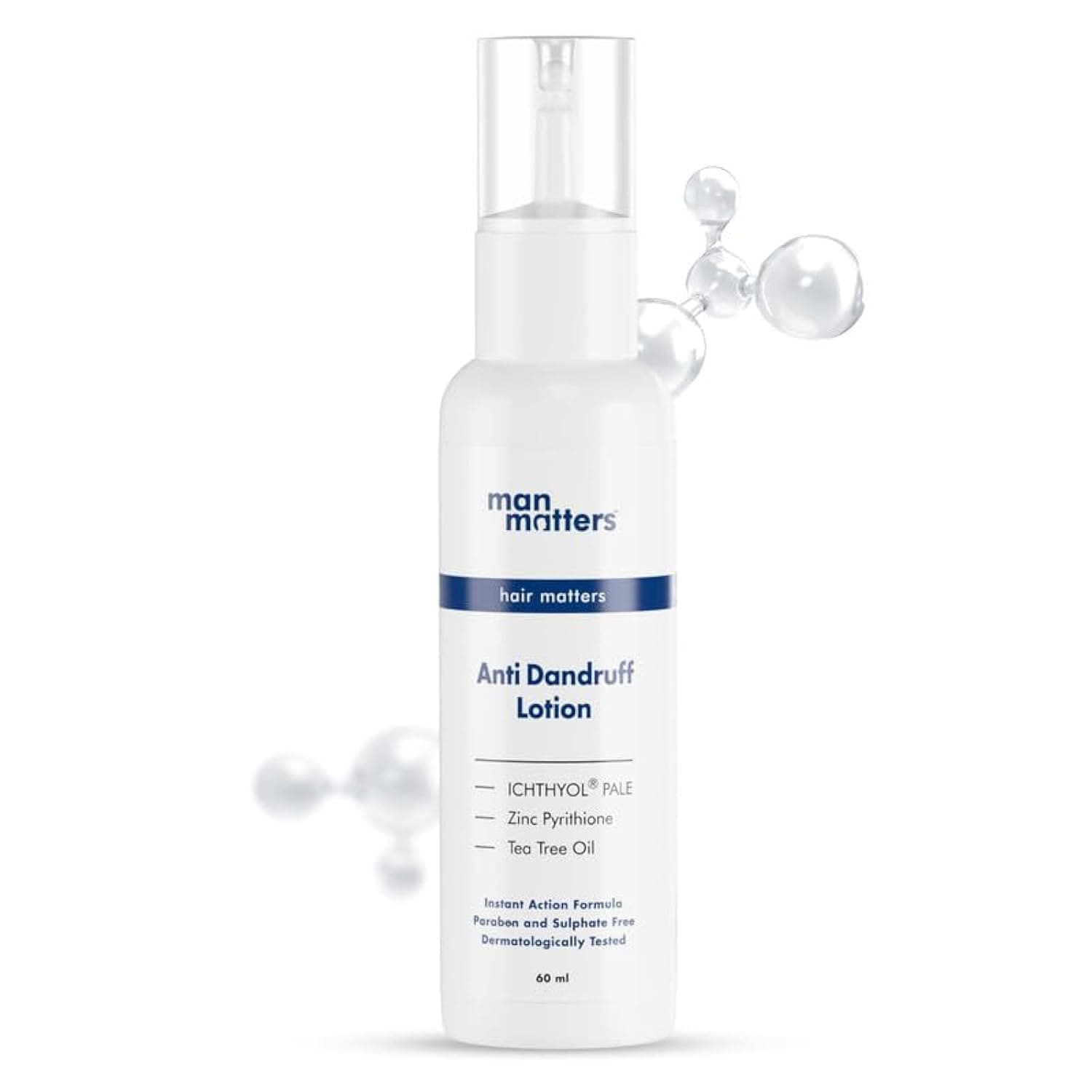 Anti Dandruff Lotion for Men [60ml] | Instant Itch Relief & Cooling with Menthol & Tea Tree Oil