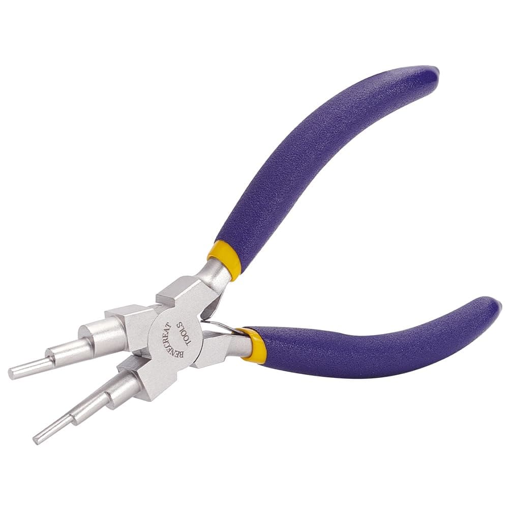 BENECREAT 6 in 1 Bail Making Pliers Wire Looping Forming Pliers with Non-slip Comfort Grip Handle for 3mm to 10mm Loops and Jump Rings