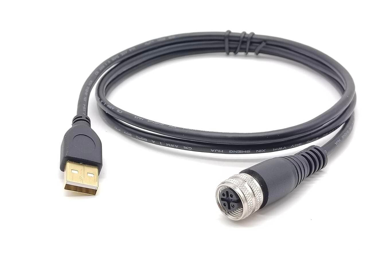 Elecbee M12 to USB Cable M12 4Pin A Code Female to USB 2.0 A Male Assembly UL2725 2824 Cable
