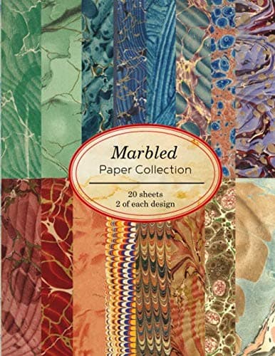 Marbled Paper Collection: 20 sheets of vintage marbled papers for bookbinding and other paper crafting projects (Vintage Papers for Collage and Paper Crafting)