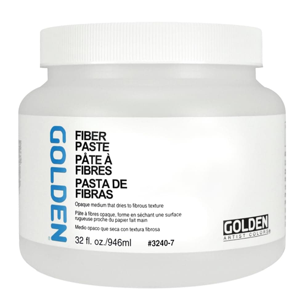 GOLDEN Fiber Paste, 32 fl. oz. Jar, Professional Acrylic Paste Medium, Opaque