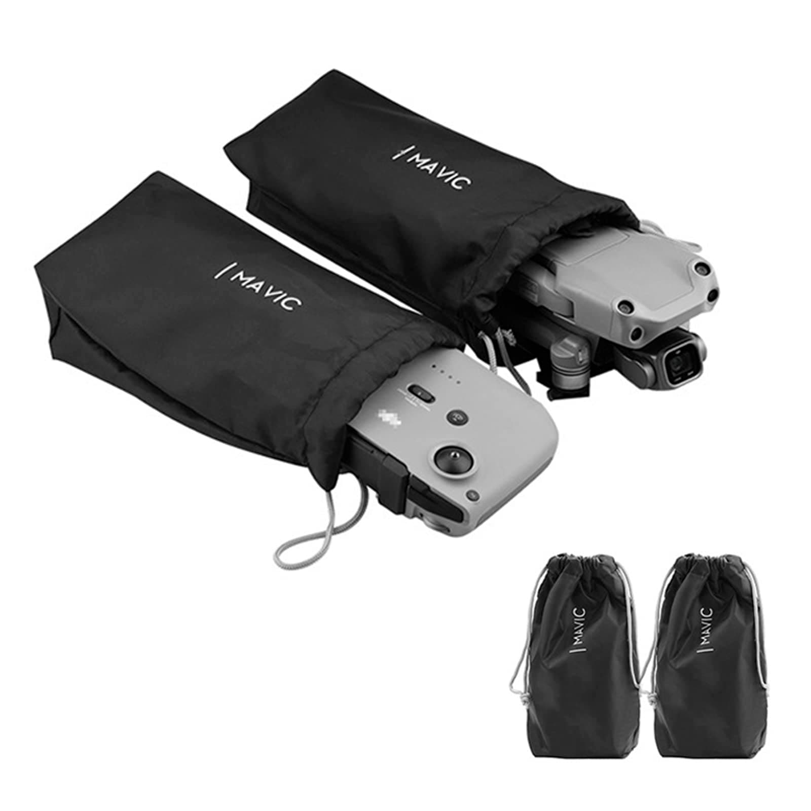 ZWLLKJGSProtective Aircraft Sleeve for Dji Mini 3 Pro/Mini 4 Pro/Mini 3/Air 2/Mini 2/Mavic Pro Drone,RC/RC 2/RC N1 Controller Storage Pocket Carring Bag,Holding Fly More Combo Accessories(Drawstring)