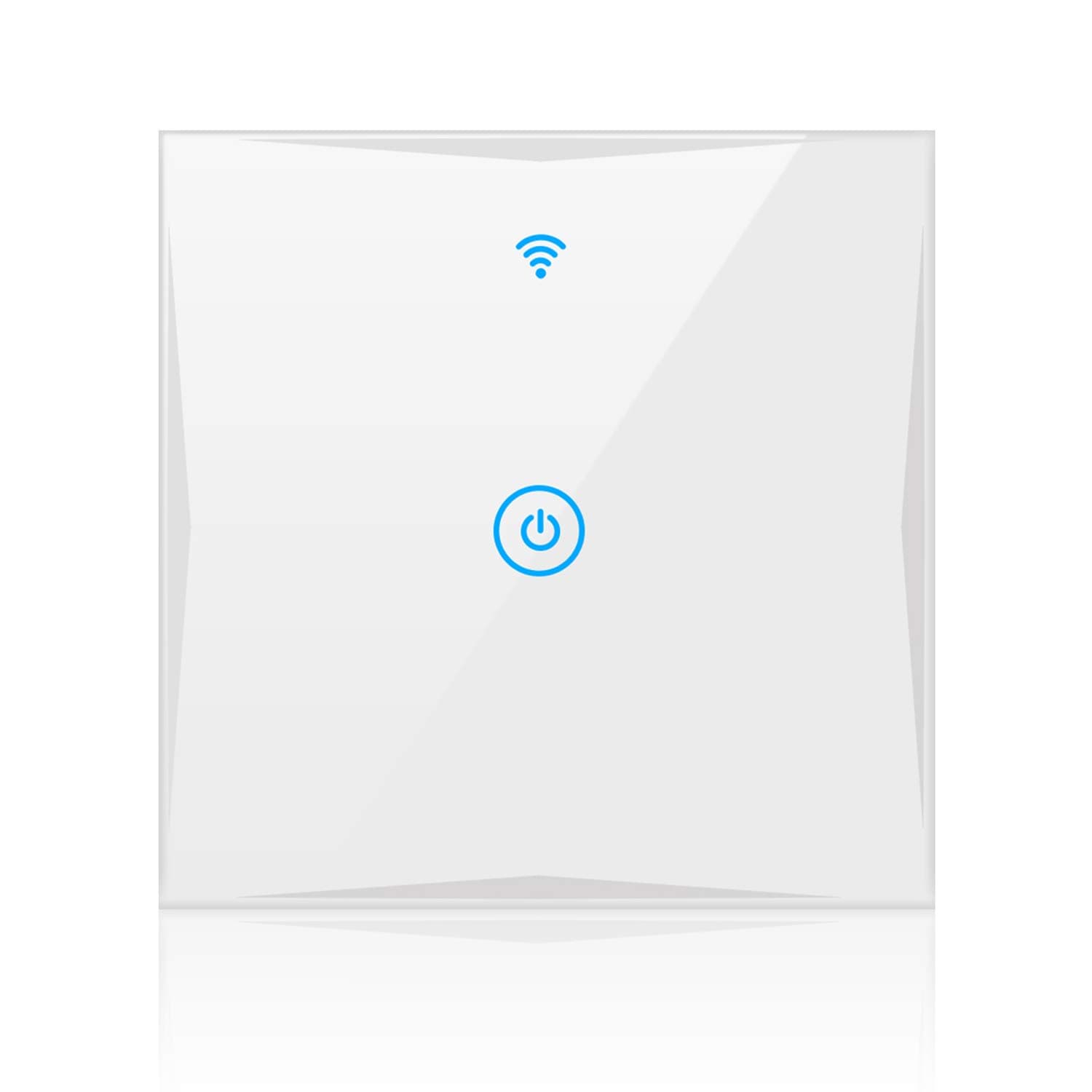 Alexa Smart Light Switch, SAINKO 1-Way WiFi in Wall Tempered Glass Touch Screen Switch, Works with Amazon Alexa and Google Home, Timer Function