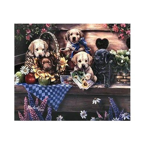 Serendipity Puzzle Company Rascals in the Garden 550 Piece Jigsaw Puzzle