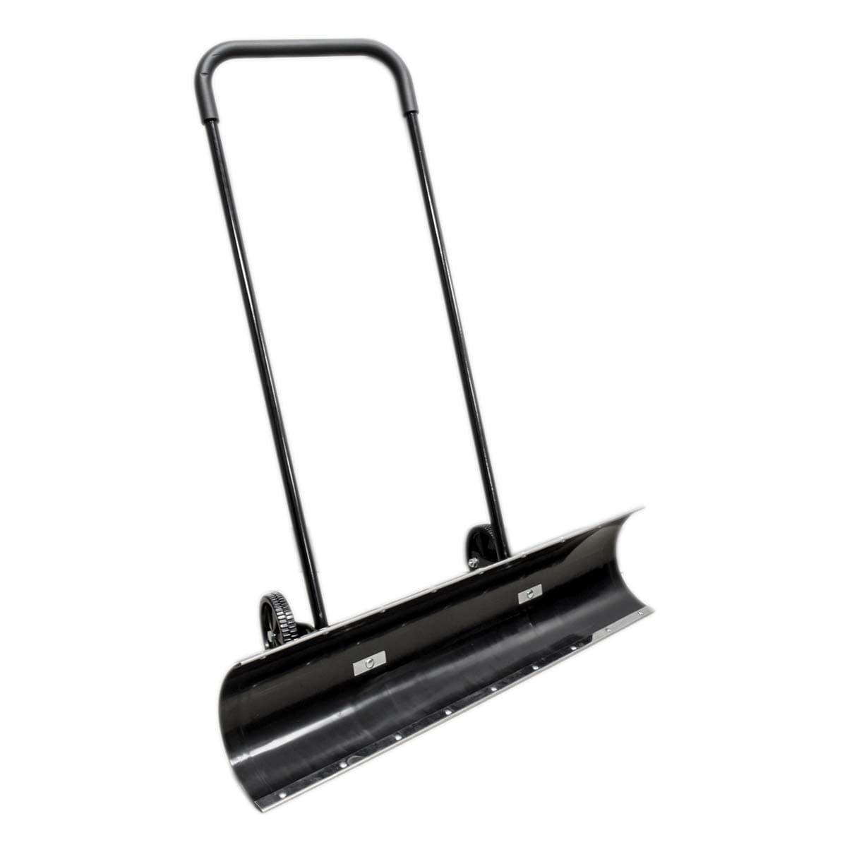 36" Wheeled Snow Shovel Pusher Wheels 36 Inch Angled Reversible ABS Plastic Metal Edges