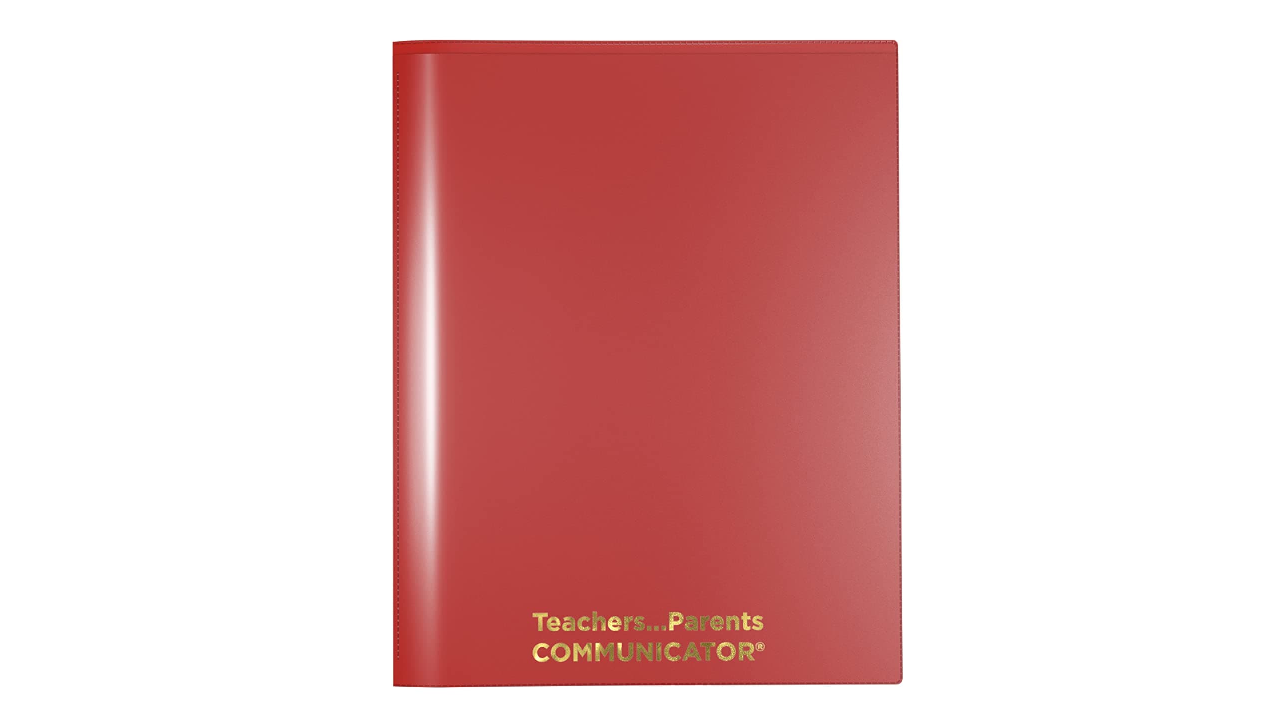 Nicky's Folder® English Communicator, Parent-Teacher Folder, Patented Tear-Resistant, Flexible Plastic, 2 Inside Pockets, 2 Exterior Sleeves, Letter Size Paper, Single Color (24 Pack) (Red)