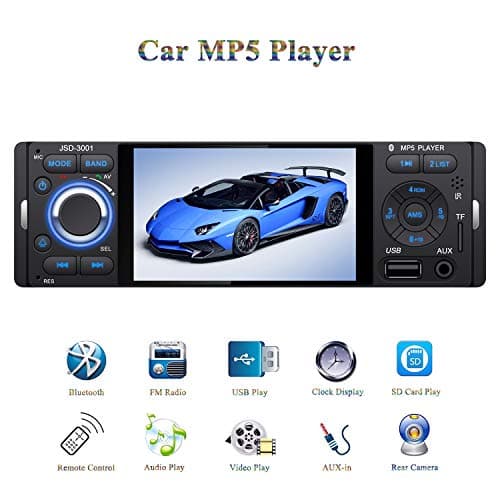 Honboom Amazing 4.1 Inches TFT 1080P Touch Screen In-dash Radio & Car Stereo Receiver with Bluetooth / MP3 / MP4 / MP5 / USB / FM Functions, Supports USB, SD Card, AUX-in, Remote Control