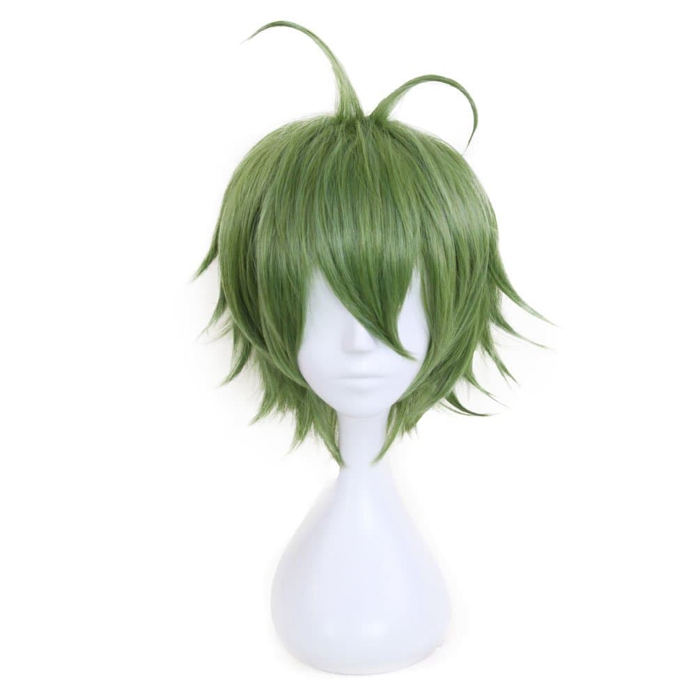 SANTAI Cosplay Wig Short Straight Jade Green Wig 32CM Fashion Party Wig