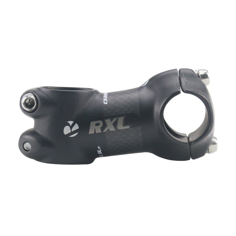 RXL SL 25.4 Stem Carbon Fiber Stem 6° Stem MTB Stem Bike Stem Mountain Bike Stem Degree 6 for Road Bike MTB Cycling Bicycle Black 50 60 70 80mm