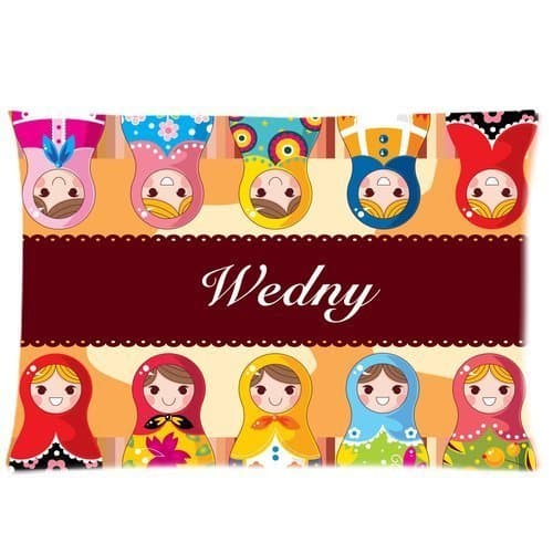 1Croninoutlet shop Russian dolls Coloroful Cute background Pillow Cases Cushion Covers 20x30inch , one side