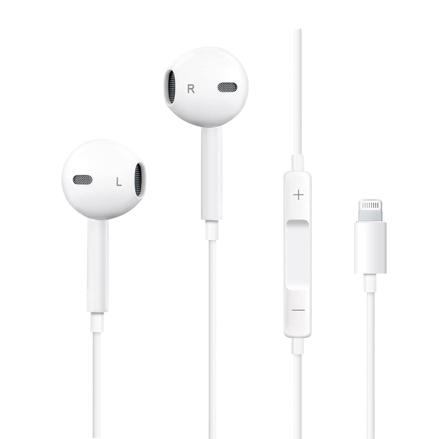 Apple Headphones with Lightning Connector With Volume Control and Microphone For Iphone - White