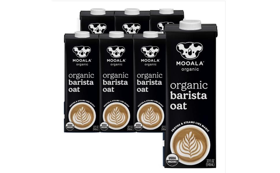 Organic Barista Oatmilk – Shelf-Stable Oat-Based Creamer for Coffee and Matcha, Non-GMO, Chemical-Free Sunflower Oil, 32 fl oz (Case of 6)