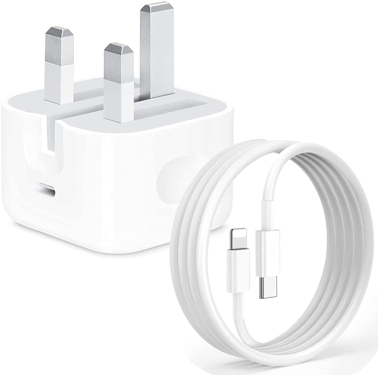25W USB C Fast Charger Plug Cable for iPhone 14/13/12/ipad 10.2/10.2/9.7/10.9