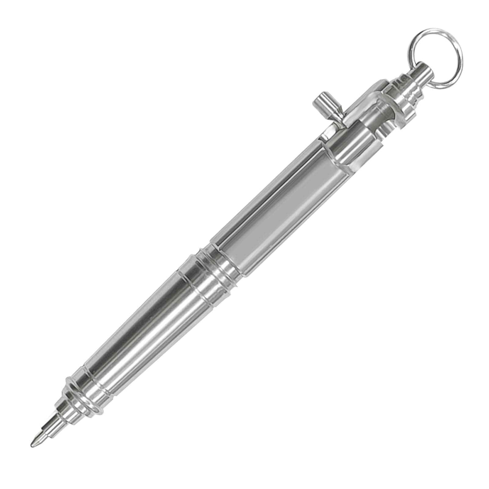 Dr. Pocket Bolt Action Ink Pen: EDC Heavy Duty Stainless Steel Retractable Ballpoint with Keychain - Refillable, Designed for Smooth Office Writing Gifts
