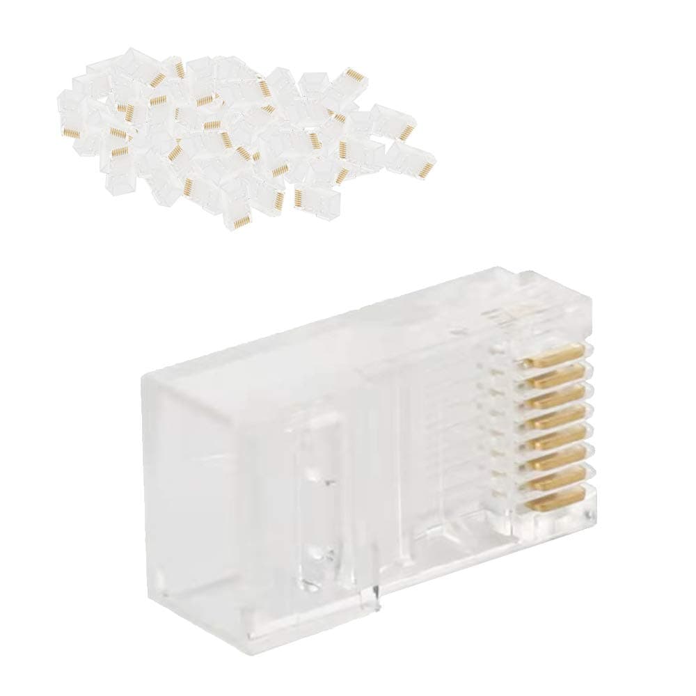 Tainston RJ45 Connector CAT5 CAT5E CAT6 Ethernet Connector UTP 8P8C LAN Crystal Head Plugs 200 Pieces