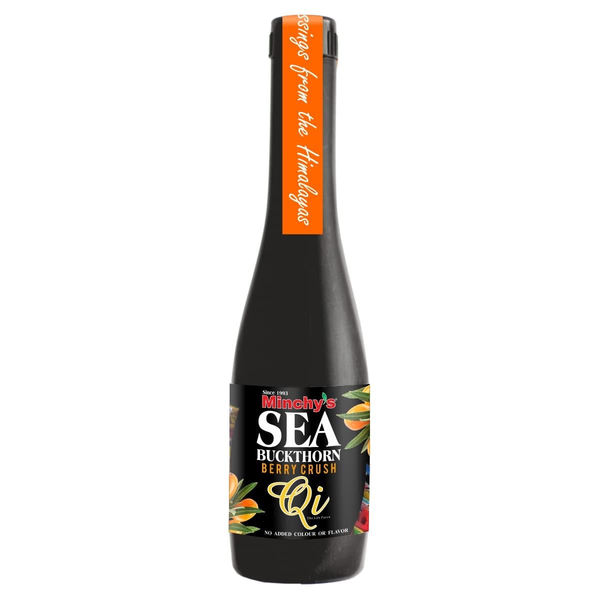 Minchy's - Qi Sea Buckthorn Berry Crush, Seabuckthorn Crush, 450ml | No Added Colour or Flavor, with Pure Sea Buckthorn Pulp