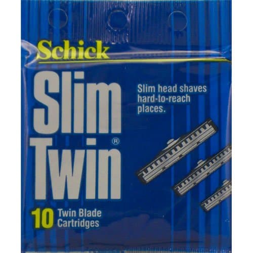 10 Schick Slim Twin Blade Refill Cartridges