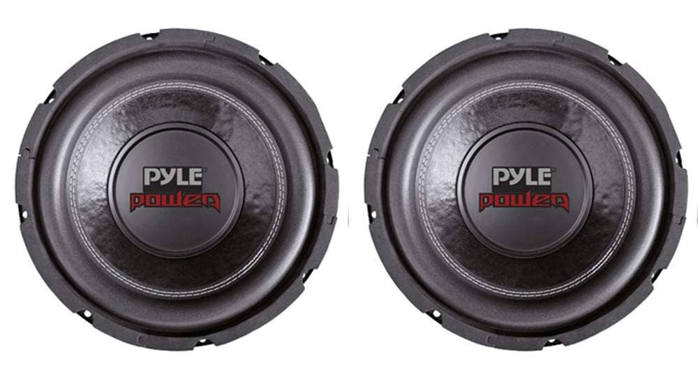 PYLE PLPW6D 6'' Dual Voice Coil 4-Ohm Black Car Speakers, Car Stereo Audio Subwoofers (2 Pack)