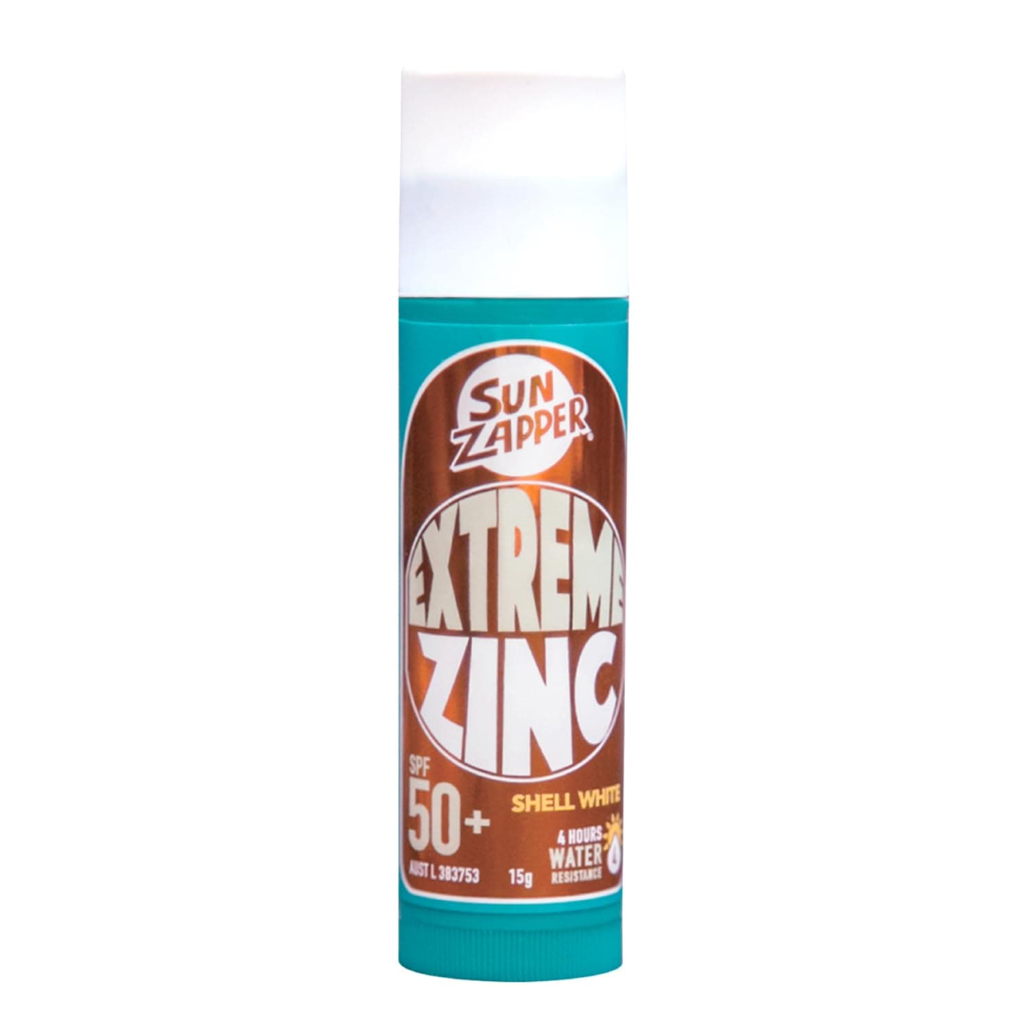 (Shell White) Extreme Zinc Stick - White Colour Mineral Sunscreen Stick SPF50+ UVA/UVB+ Unbeatable Sun Protection Sunblock, Sun Cream Made in Australia