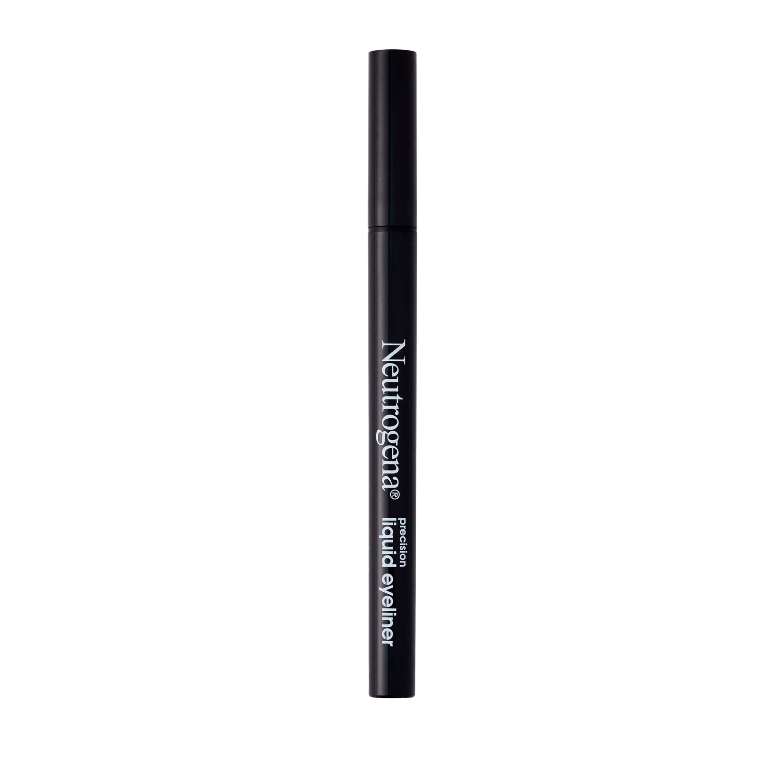 Neutrogena Precision Liquid Eyeliner with Honey & Coconut, Hypoallergenic, Smudge- & Water-Resistant Liquid Eyeliner Makeup for Sensitive Eyes, Precise Application, Jet Black, 0.013 fl. oz