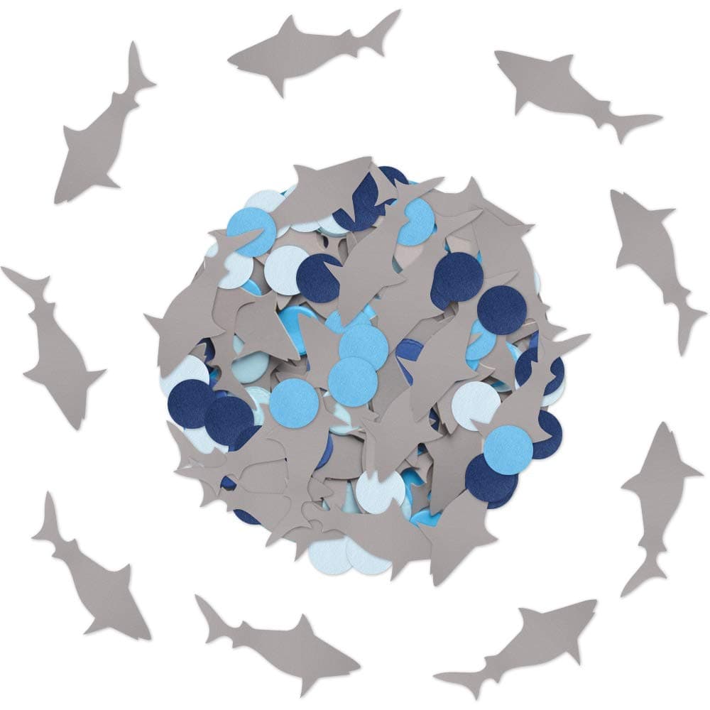 Shark confetti,Theme Table Confetti,Ocean Animals/Baby Shark/Under The Sea/Summer Beach Bach/Swimming Pool/Hawaii Luau/Shark Doo Doo Theme Baby Shower Birthday Party Supplies Decorations (200 pcs)