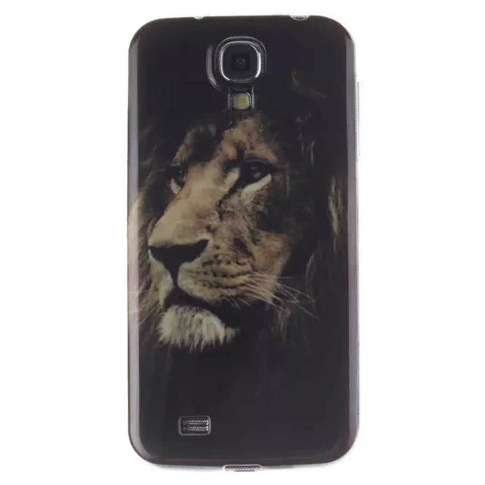 S4 case ，Galaxy S4 Case,LECI Pattern TPU Soft Back Snap On Case Cover Protector for Samsung Galaxy S4 IV i9500 (Lion)