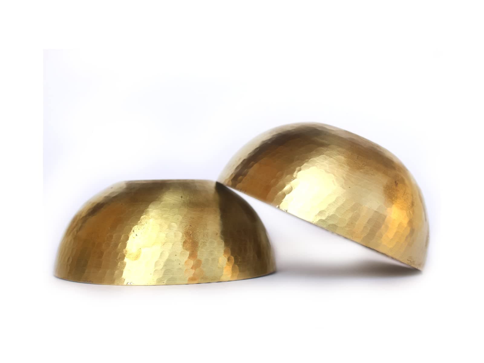 De Kulture Solid 100% Pure Brass Round Bowl for Biryani, Ramen, Noodle, Macaroni, Spaghetti and Pasta Ideal for Serving & Dining Table Decoration, 5" x 2" (DH) Inches 360 ML (set of 2)