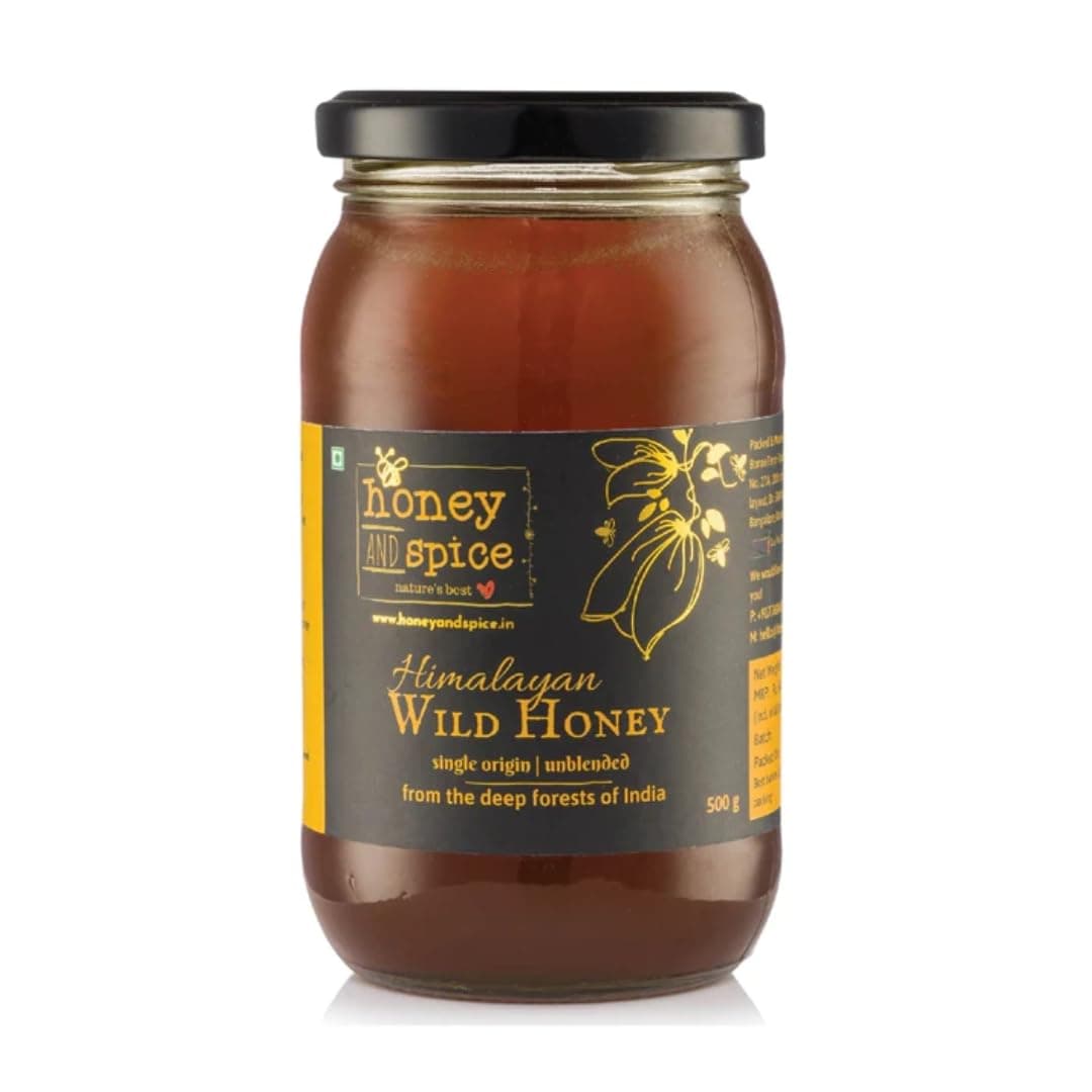 - Wild Honey (500g) | Single Origin Himalayan honey From the forests of Jim Corbett National Park With No Added Preservatives | 100% Raw and Pure | Unpasteurized | Natural & Unprocessed | No Added Sugar