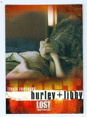Lost trading card 2006 Inkworks Season two #83 Romances Libby Smith Cynthia Watros and Hurley Hugo Reyes Jorge Garcia