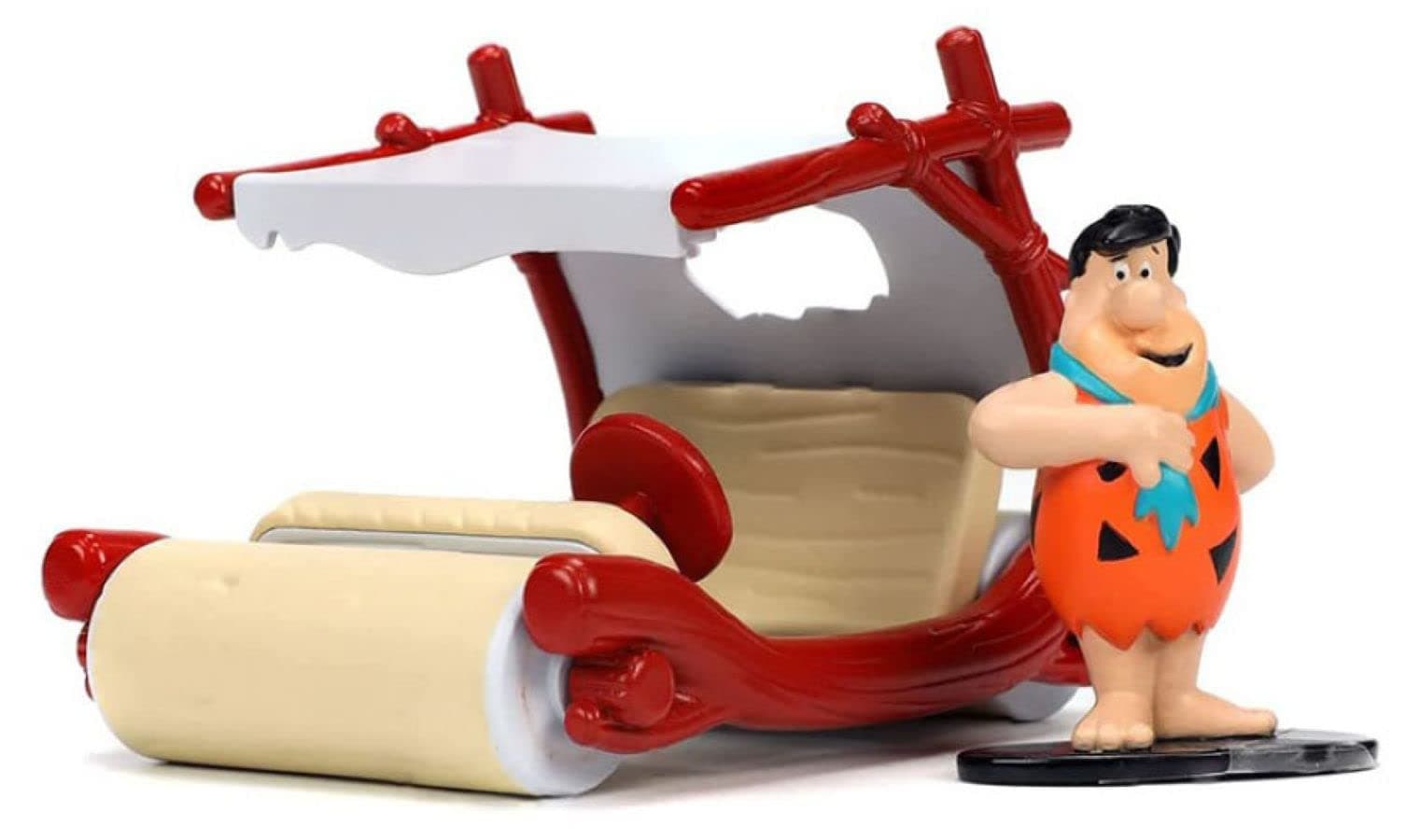 Flintstones 1:32 Flintmobile Die-Cast Vehicle with Fred Flintstone Figure, Toys for Kids and Adults