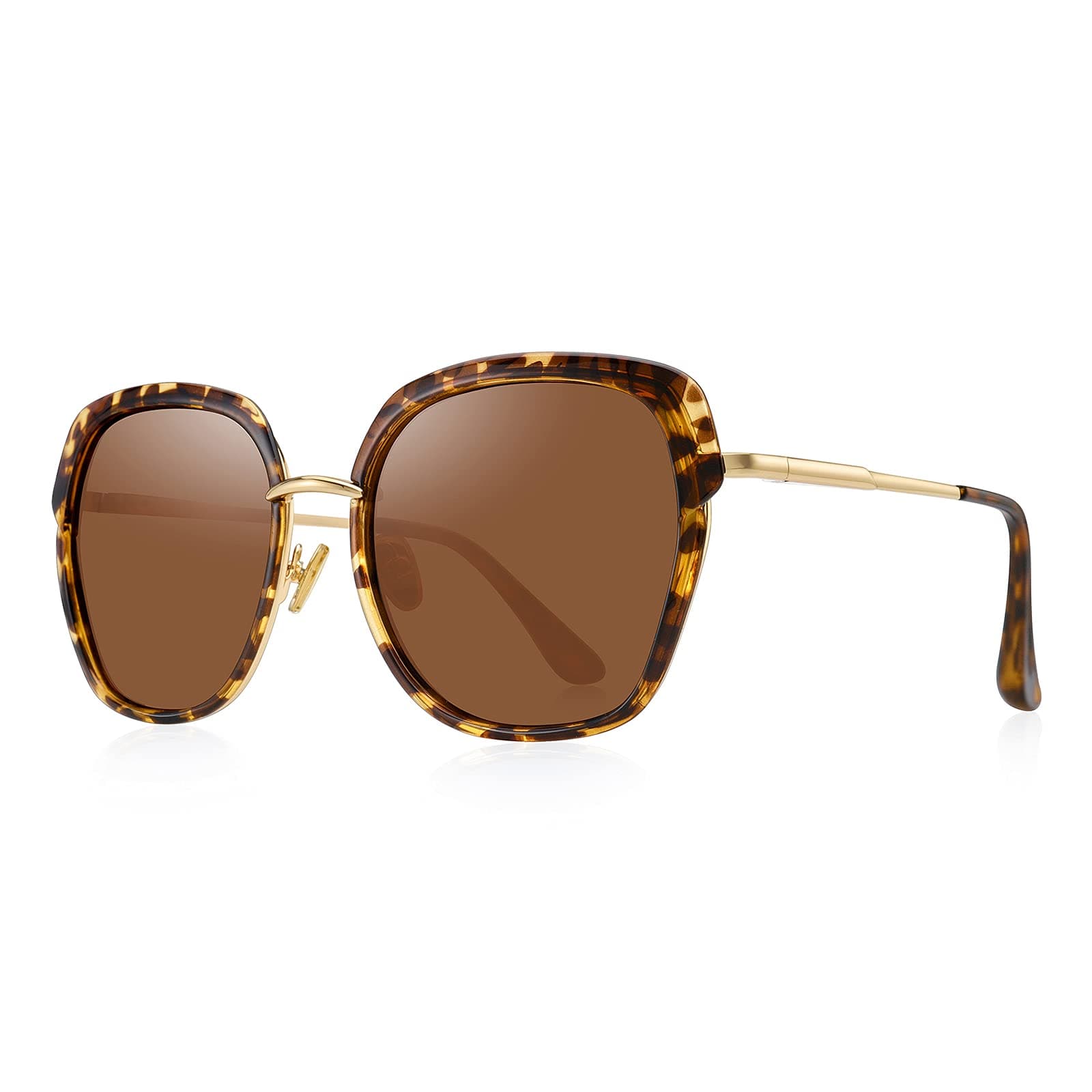 Vintage Oversized Shield Frame Women's Polarized Sunglasses Holiday Sunglasses for Women with Gift Box O6371