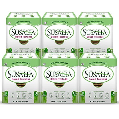 Tostadas Horneadas | Pack of 6, 7 ounce each | Gluten Free Corn & Cactus Toast| Healthy Tostada Snacks | Artisan Snack