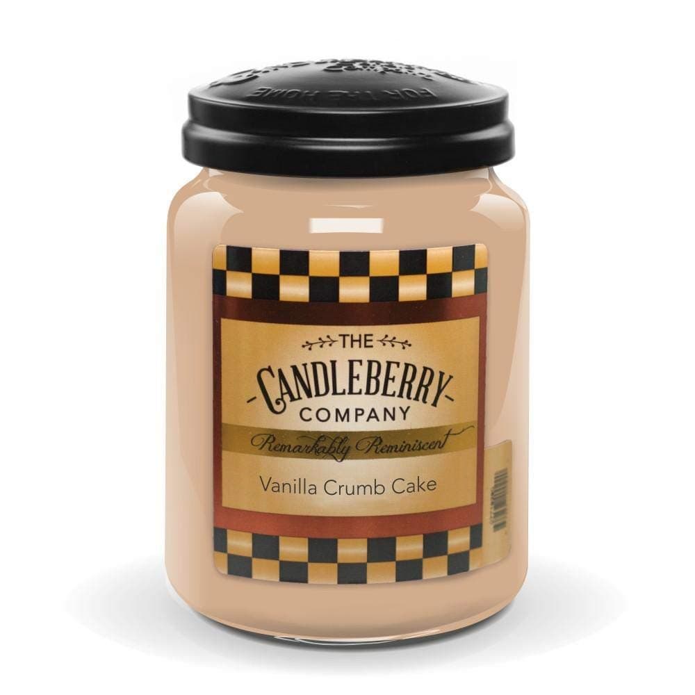 Candleberry Candles Vanilla Crumb Cake | Strong Fragrances for Home | Hand Poured in The USA | Highly Scented | 135 Hour Burn Time | Large Jar