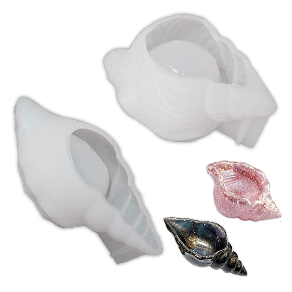 Sponsored Ad - 2PCS Silicone Conch Shaped Tray Mold Creative Sea Snail Epoxy Resin Casting Mold for Making Jewelry Tray Dishes Storage Home Decor Resin Crafts Art Supplies Ideal Gift