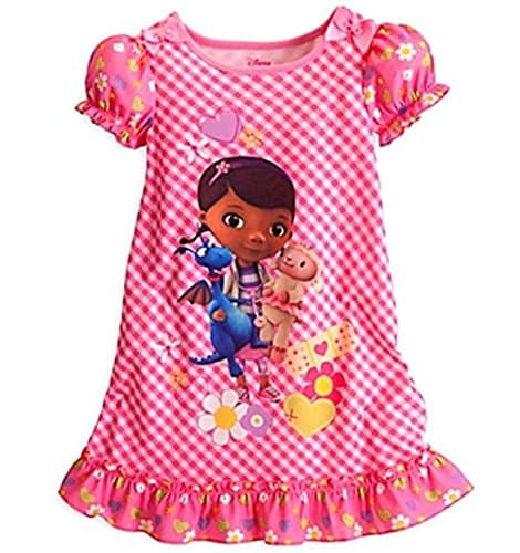 Girl's Size 4 Doc McStuffins, Lambie and Stuffy Checkered Nightgown, Gown