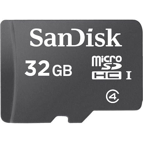 SanDisk microSDHC 32GB Flash Memory Card, Black, SDSDQM-032G-B35 (Retail Packaging)