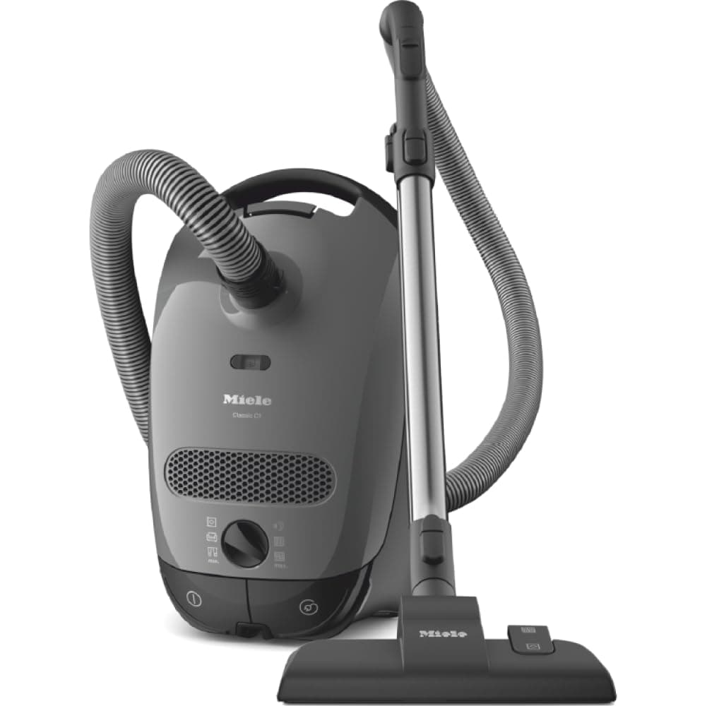 Classic C1 Powerline Bagged Cylinder Vacuum Cleaner with 900W Suction Power and AirClean Filter, Lightweight Design, in Graphite Grey