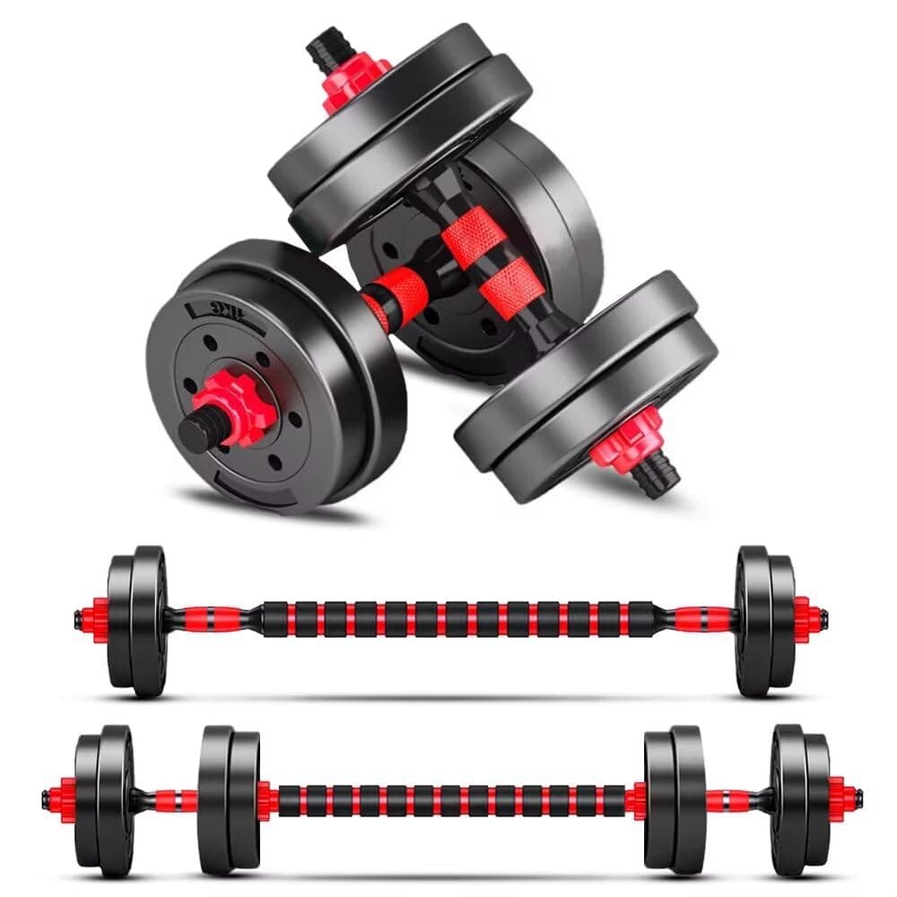 Adjustable-Dumbbells-Sets,Free Weights-Dumbbells Set of 2 Convertible To Barbell A Pair of Lightweight for Home Gym,Women and Men Equipment