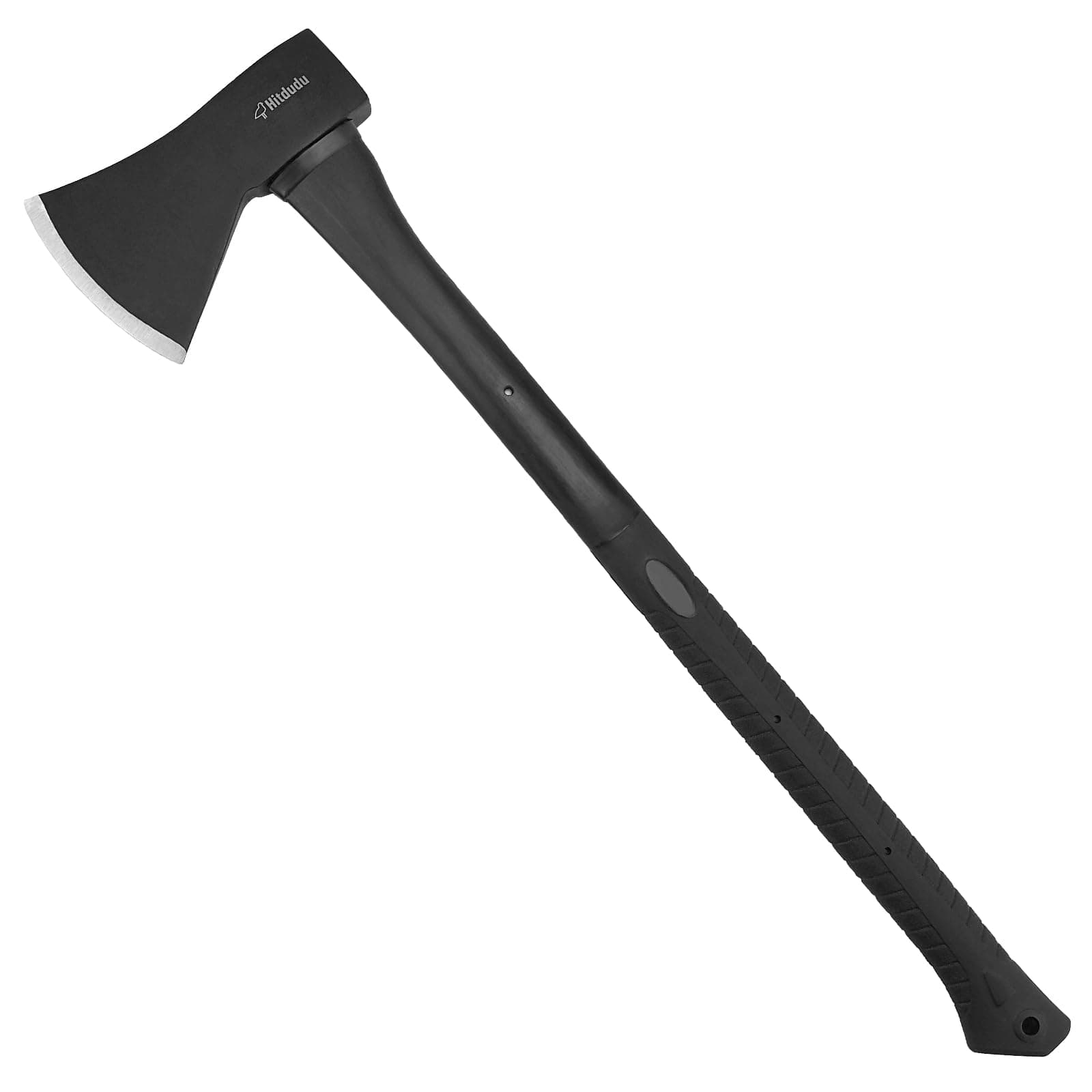 Splitting Axe, 27" Camping Chopping Hatchet for Firewood Splitting, Forged Carbon Steel Heavy Duty Maul, Fiberglass Shock Reduction Handle with Anti-Slip Rubber Grip