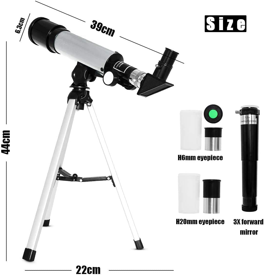 Lukzer 1PC Outdoor HD Monocular Space Telescope Astronomical 90X Refractive Telescope with Portable Travel Tripod