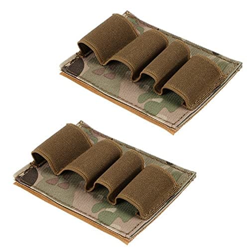 2pcs Military Tactical Elastic Flashlight Chemlight Battery Holder Bullet Shot Shell Pen Organizer