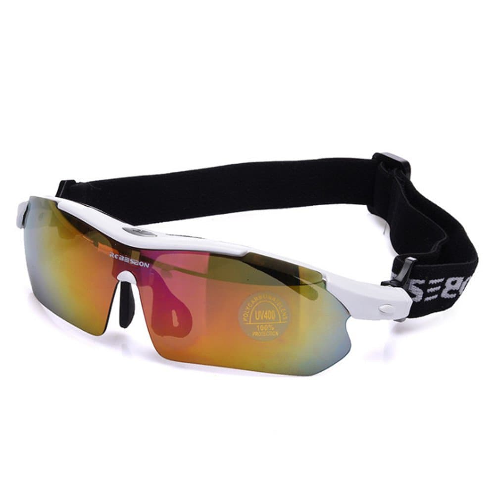 Female, sunglasses, outdoors, sports, five groups of lenses, white frame, E0052