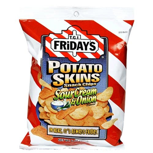 TGI Friday's Potato Skins Snack Chips, Sour Cream & Onion, 6-Ounce Bags (Pack of 9)