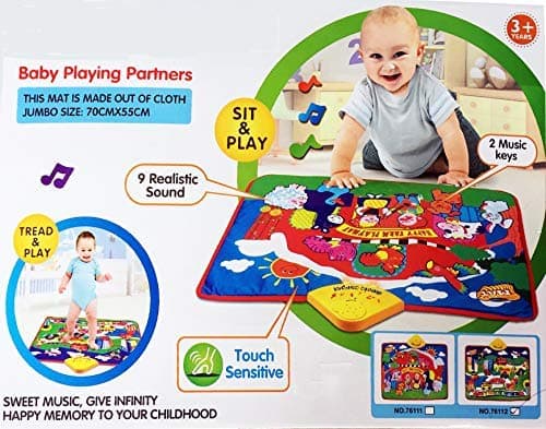 munchkin land Music Carpet Happy Farm Play Mat for Children with Different Animal Sounds