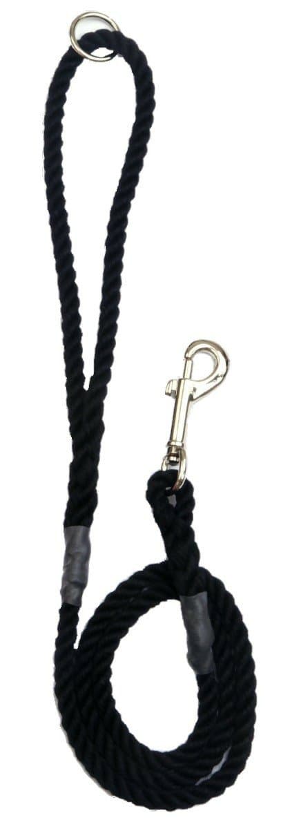 Outhwaite Dog Leads with Trigger Hook, 1.0 m Length x 8 mm Width, Black