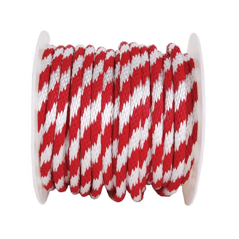 Wellington5/8" Dia. x 200' L Red/White Solid Braided Poly Derby Rope - Case of: 1