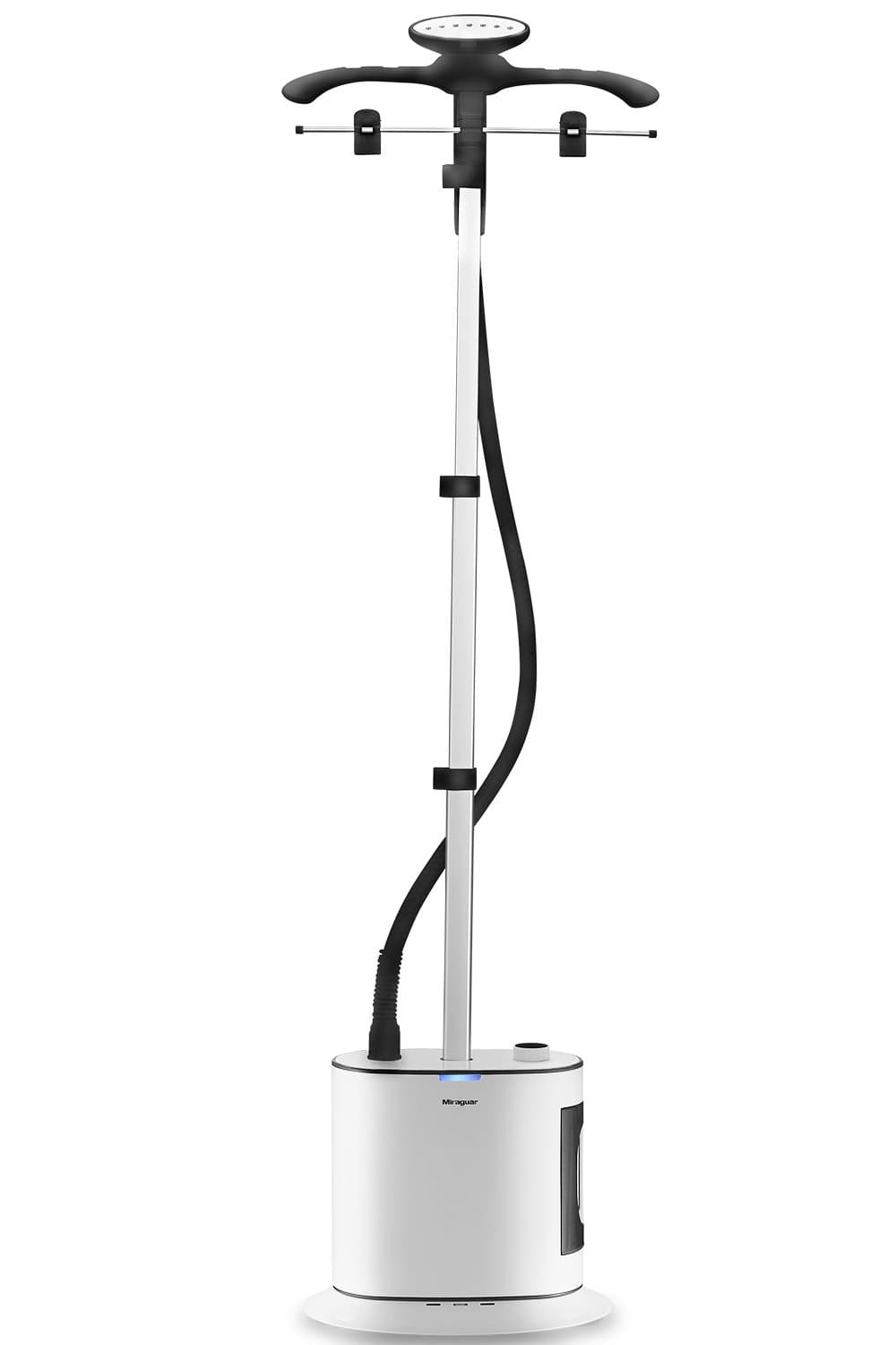 Fabric Steamer,Upright Garment Steamer with Fabric Brush and Garment Hanger,White and Black,Electric Iron for Home and Travel