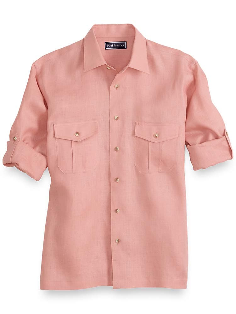 Paul Fredrick Men's Linen Casual Shirt